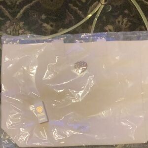 Dolce & Gabbana Cream Tote Bag with Heart Emblem and deluxe/travel D&G Devotion